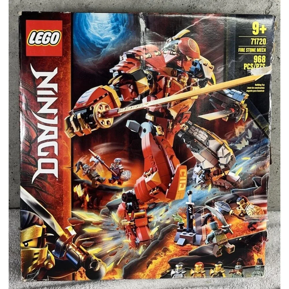 Lego Ninjago Fire Stone Mech 71720 w/ Box & Manual | Used Condition/ Incomplete